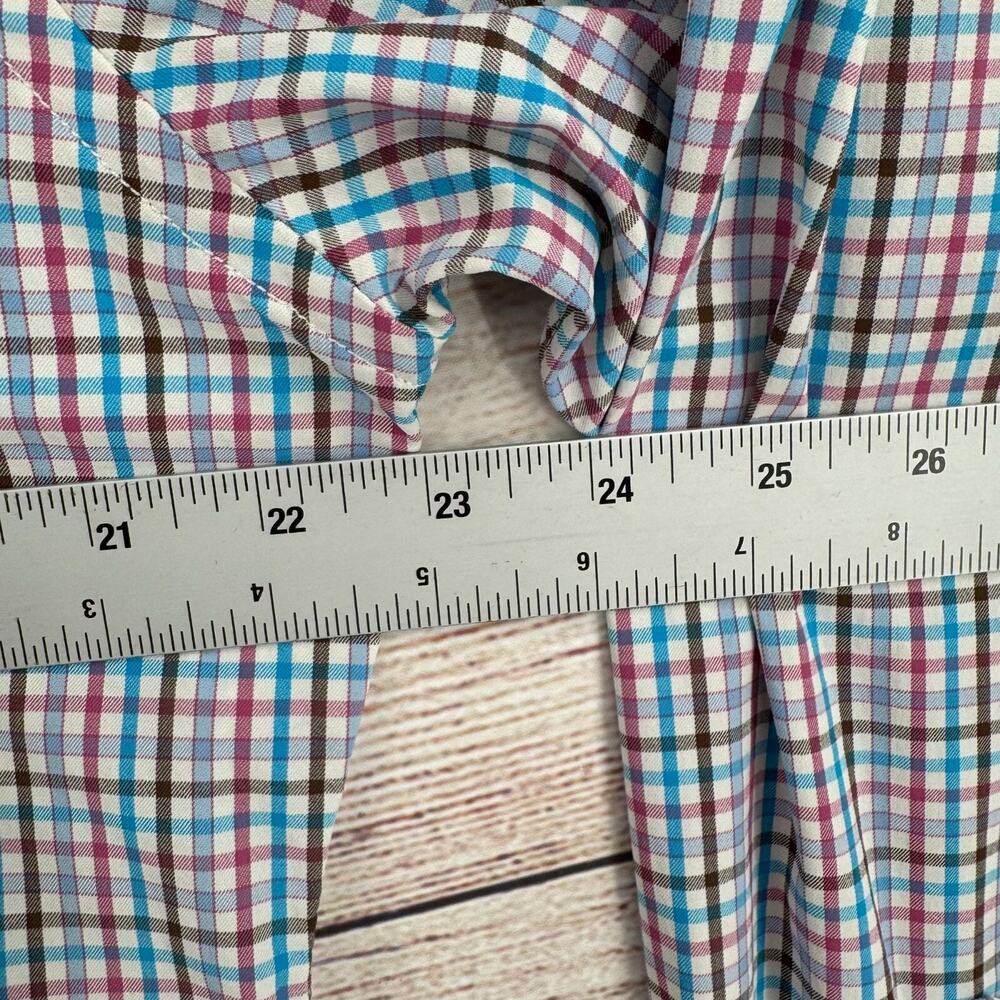 Peter Millar Post Performance Check Woven Dress‎ Shirt Men's M Multicolor - Picture 11 of 13